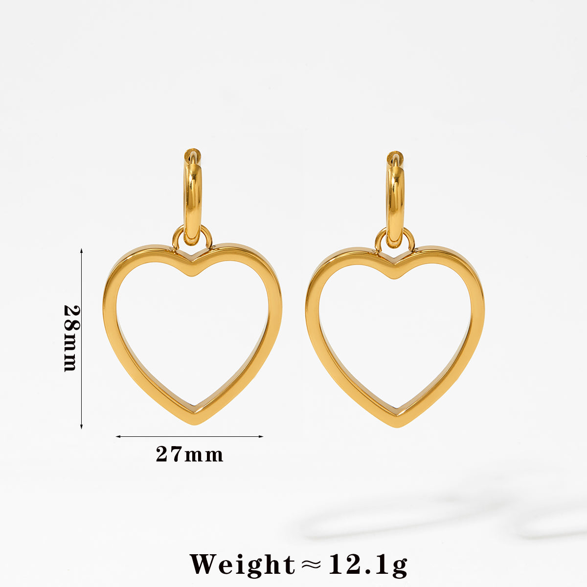 Joyería al por mayor, estilo moderno, forma de corazón dulce, acero inoxidable 304, acero inoxidable 316, chapado en oro de 16 quilates, chapado en oro blanco, conjunto de joyas chapadas en oro.