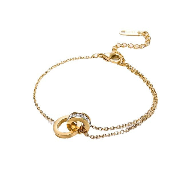 Pulseras de acero y titanio con diseño geométrico de estilo sencillo para viajes diarios al por mayor 