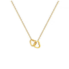 Wholesale Jewelry Elegant Simple Style Geometric Flower Bow Knot Titanium Steel Plating Pendant Necklace