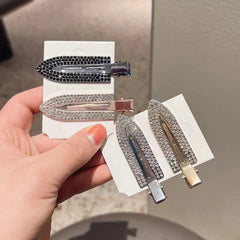 Pinza para el cabello de aleación de color sólido de estilo sencillo para mujer 