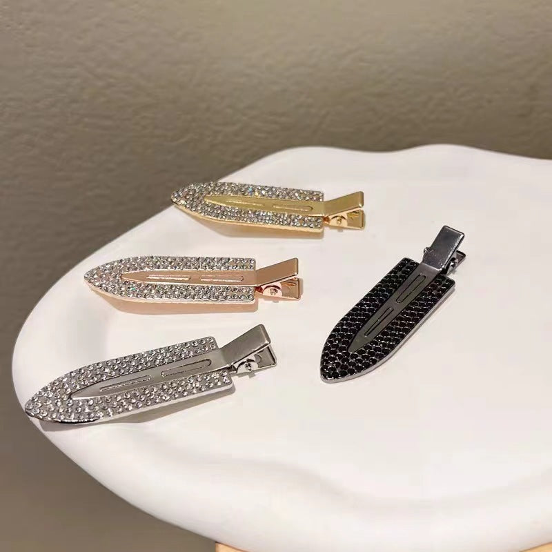 Pinza para el cabello de aleación de color sólido de estilo sencillo para mujer 
