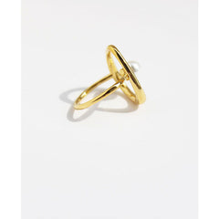 Anillos geométricos chapados en latón 