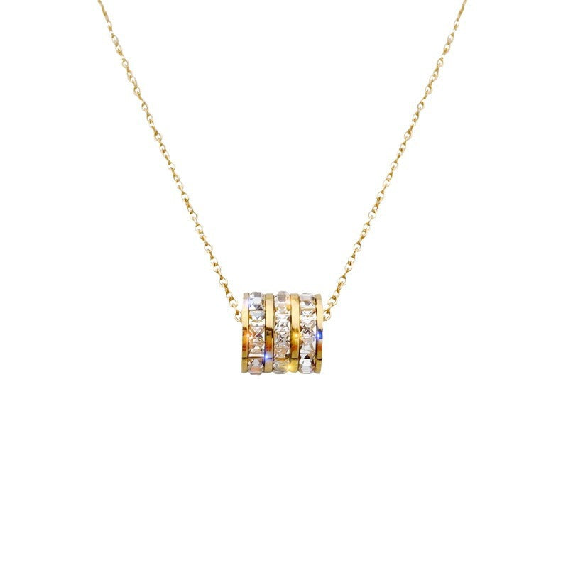 Collar con colgante de acero de titanio chapado en forma de corazón, con forma de estrella de mar, estilo IG, estilo dulce y sencillo, con lazo y nudo.