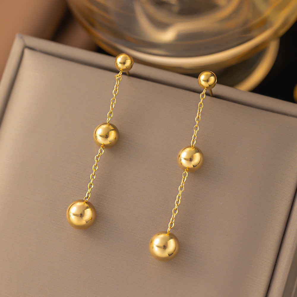 1 par de pendientes colgantes de acero de titanio con baño de concha, con forma de corazón, estilo dulce y sencillo