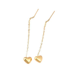 1 par de elegantes pendientes de acero de titanio chapados en forma de corazón con letras y luna 