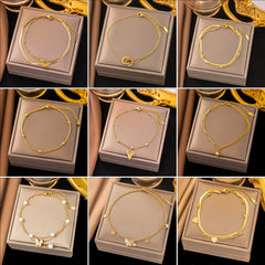 Wholesale Jewelry Elegant Streetwear Heart Shape Titanium Steel Anklet