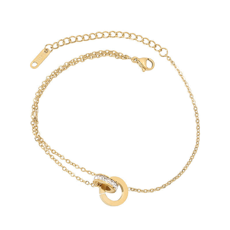 Wholesale Jewelry Elegant Streetwear Heart Shape Titanium Steel Anklet