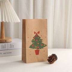 Bolsas de regalo navideñas de estilo nórdico, con diseño de Papá Noel, muñeco de nieve, copos de nieve, para fiestas y festivales (12 unidades) 