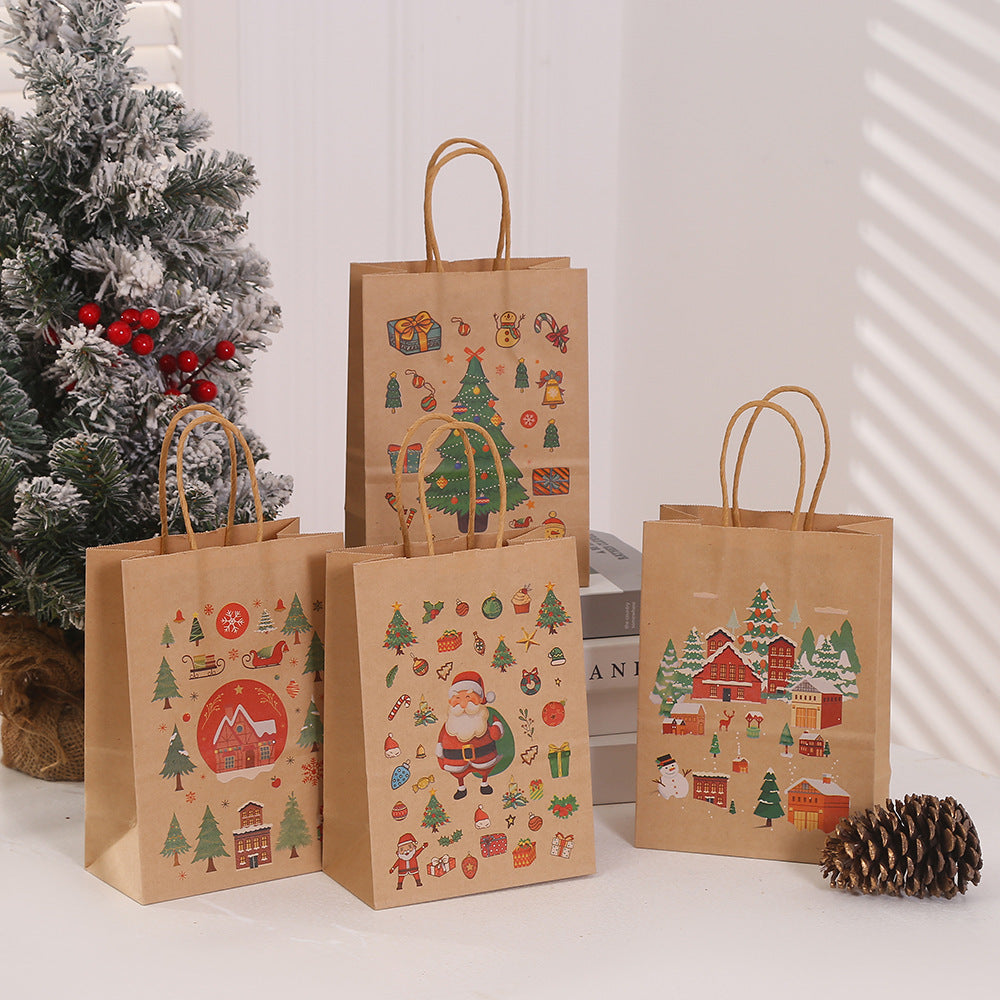 Suministros para envolver regalos navideños de estilo clásico, sencillo y multicolor (10 unidades) 