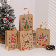 Suministros para envolver regalos navideños de estilo clásico, sencillo y multicolor (10 unidades) 