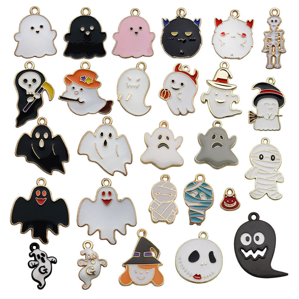 1 pieza 10 * 23 mm 12 * 15 mm 18 * 20 mm Aleación Calabaza Araña Fantasma Colgante Accesorios de Joyería 