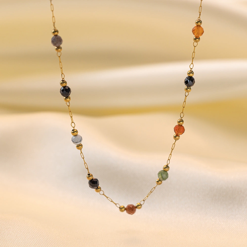 Joyería al por mayor, elegante, estilo urbano, con forma de corazón, mariposa, chapado en acero de titanio, pulseras y collares. 