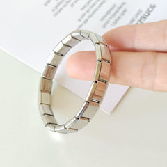 Casual Simple Style Solid Color 304 Stainless Steel Bracelets In Bulk