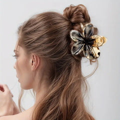 Pinzas para el pelo de resina plástica con diseño de flores dulces para mujer 