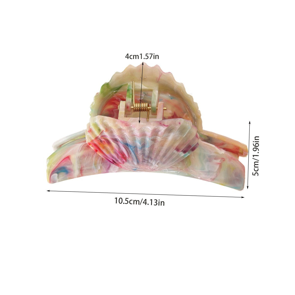Pinzas para el pelo con diseño de mariposa de mármol informal para mujer, láminas de ácido acético, barniz para hornear