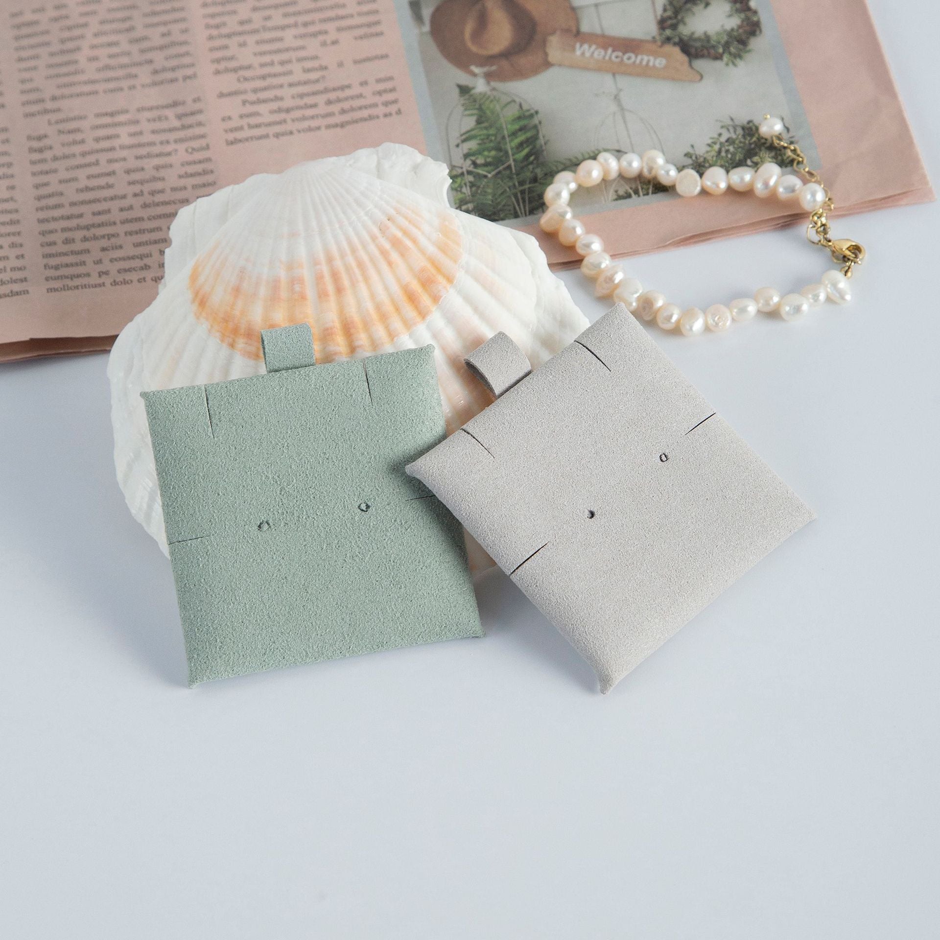 Bolsas de tela para empaquetar joyas, de estilo sencillo y básico, para uso diario, de colores sólidos.