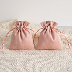 Bolsas de tela para empaquetar joyas, de estilo sencillo y diario, de color sólido, 1 unidad 