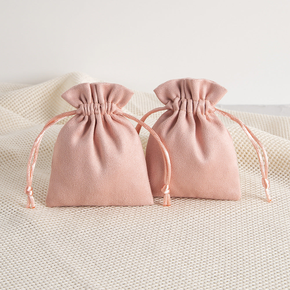 Bolsas de tela para empaquetar joyas, de estilo sencillo y diario, de color sólido, 1 unidad 