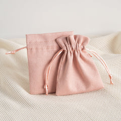 Bolsas de tela para empaquetar joyas, de estilo sencillo y diario, de color sólido, 1 unidad 