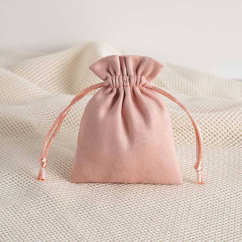 Bolsas de tela para empaquetar joyas, de estilo sencillo y diario, de color sólido, 1 unidad 