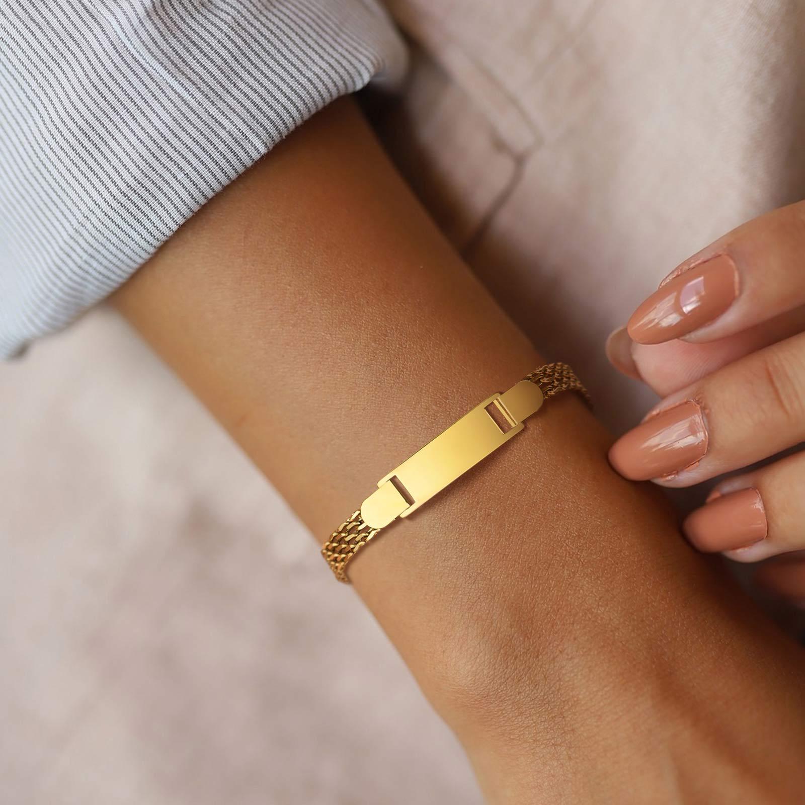 Pulseras de acero inoxidable 304 con diseño de mariposa de color liso y estilo sencillo para niñas y adultos. 