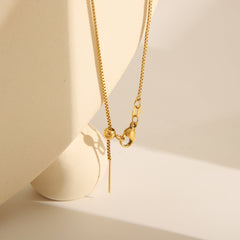 Collar de acero inoxidable 304 chapado en oro de 18 quilates con diseño de viaje básico, color sólido, venta al por mayor