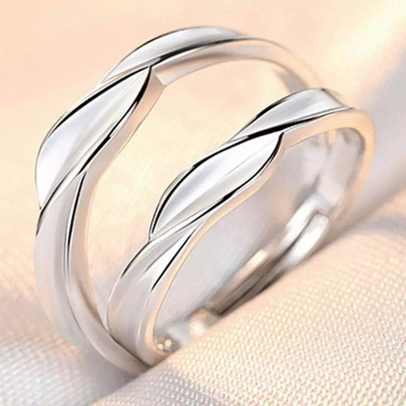 Anillo de pareja para hombre y mujer, anillo abierto de imitación de diamante rojo, joyería, suministro directo de fábrica, venta al por mayor (1 par) 