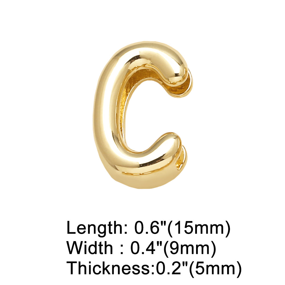 Pulseras con letras bañadas en oro de 18 quilates y cobre