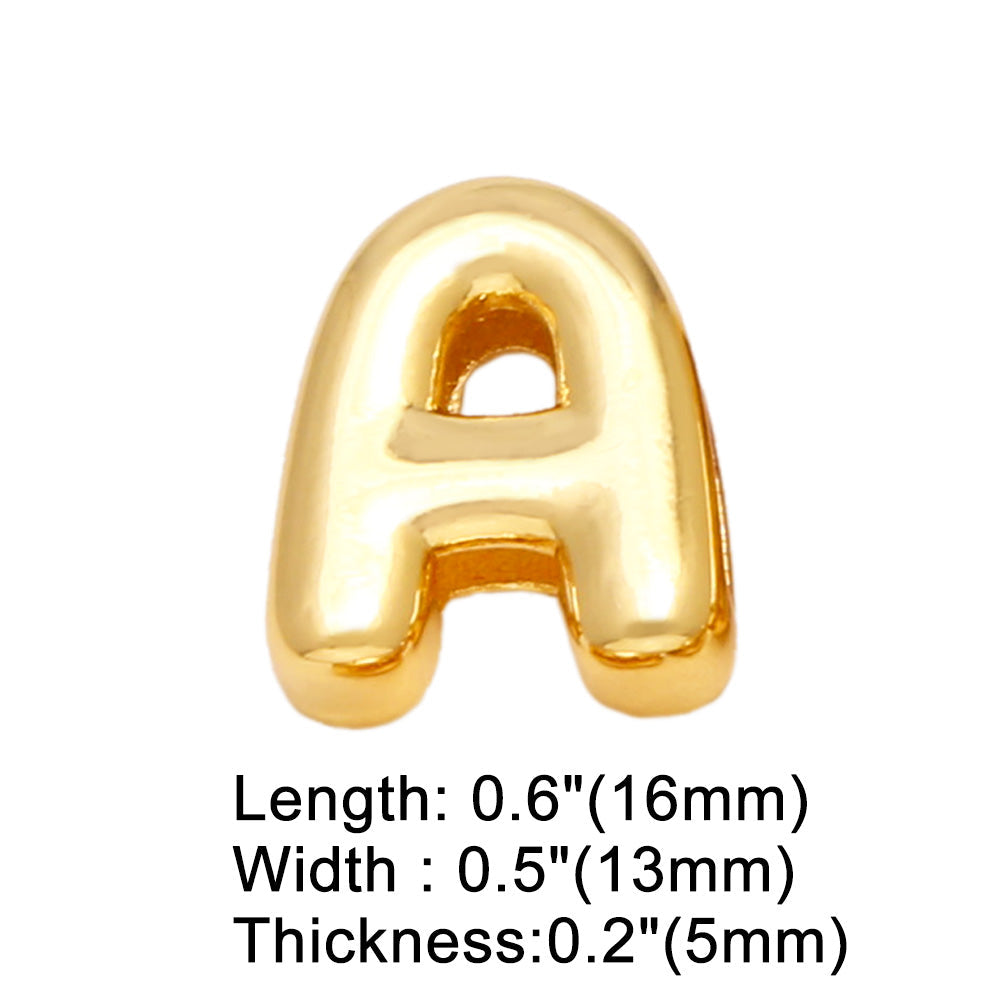 Pulseras con letras bañadas en oro de 18 quilates y cobre
