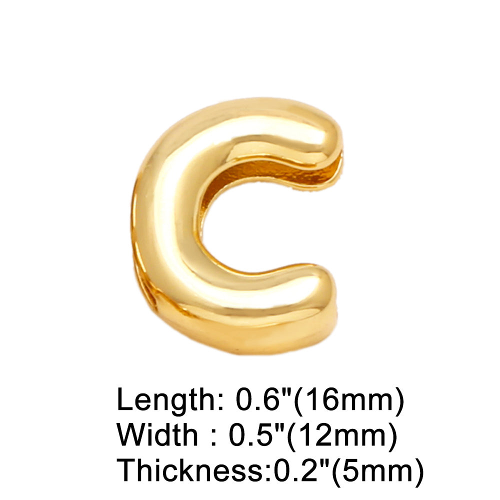 Pulseras con letras bañadas en oro de 18 quilates y cobre