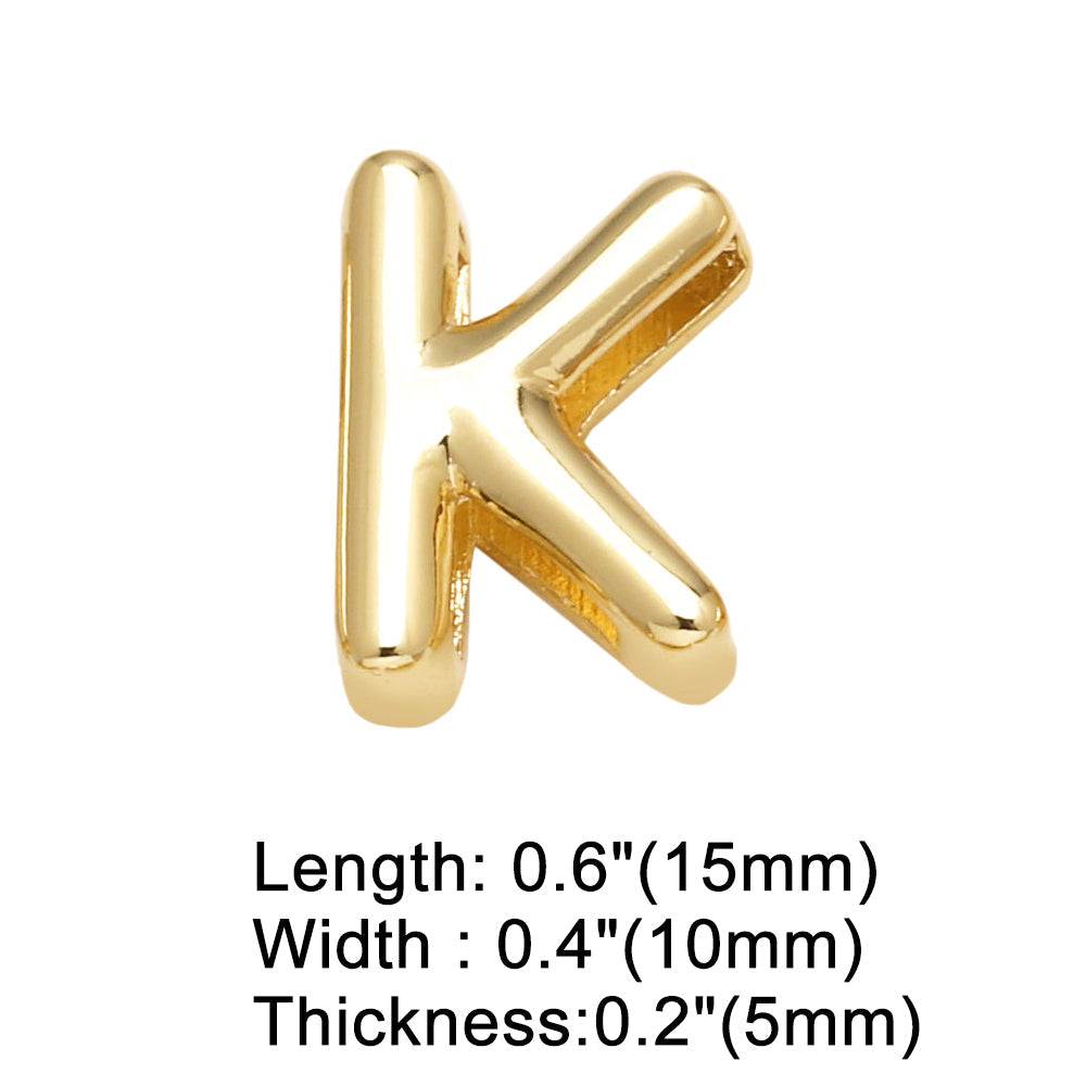 Pulseras con letras bañadas en oro de 18 quilates y cobre
