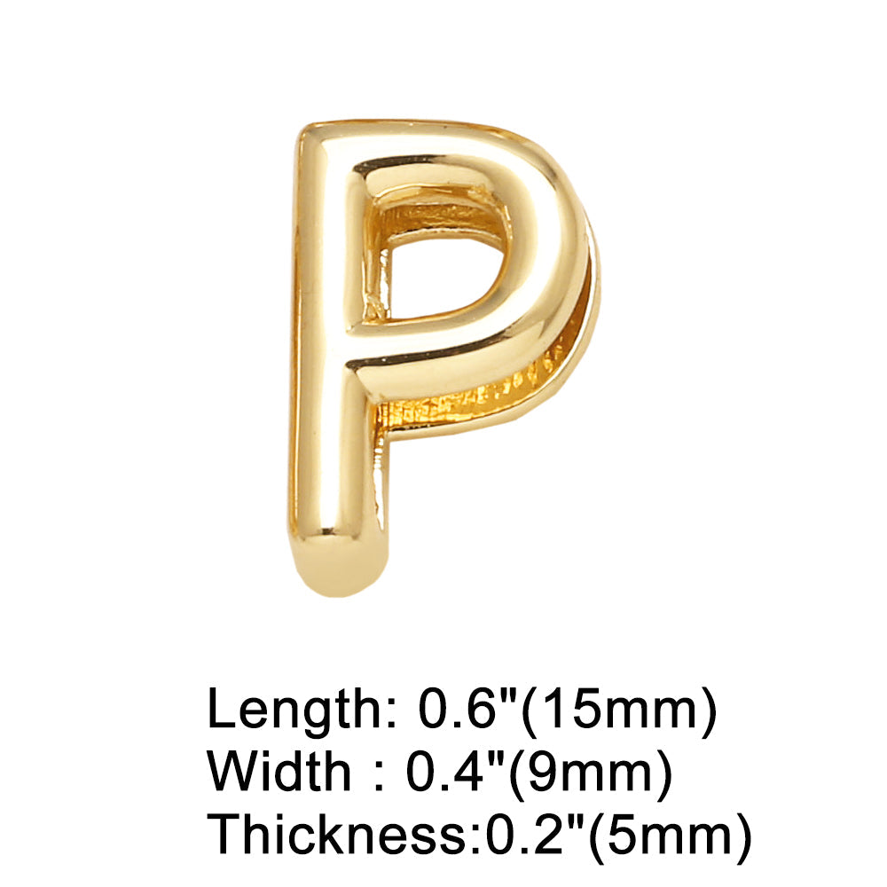 Pulseras con letras bañadas en oro de 18 quilates y cobre