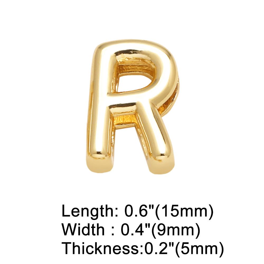 Pulseras con letras bañadas en oro de 18 quilates y cobre