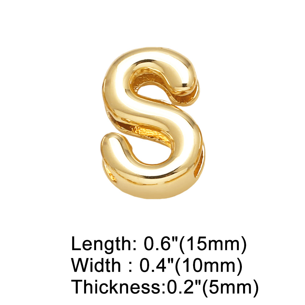 Pulseras con letras bañadas en oro de 18 quilates y cobre