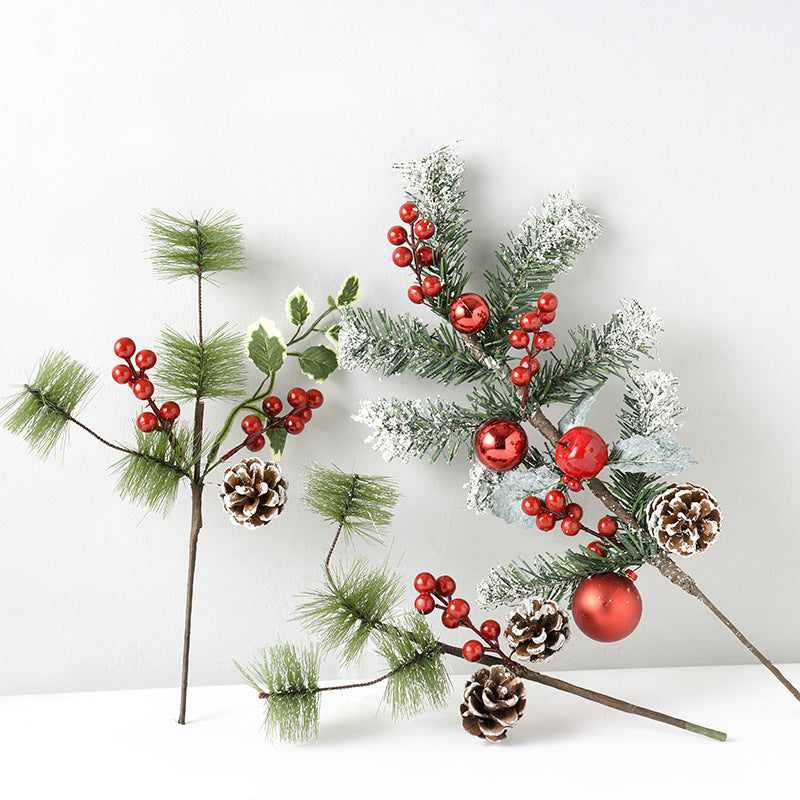 Hojas de pino artificiales de PVC con simulación de agujas de pino, ideales para decorar festivales navideños, como tiras de agujas de pino artificiales (compra mínima: 2 unidades).