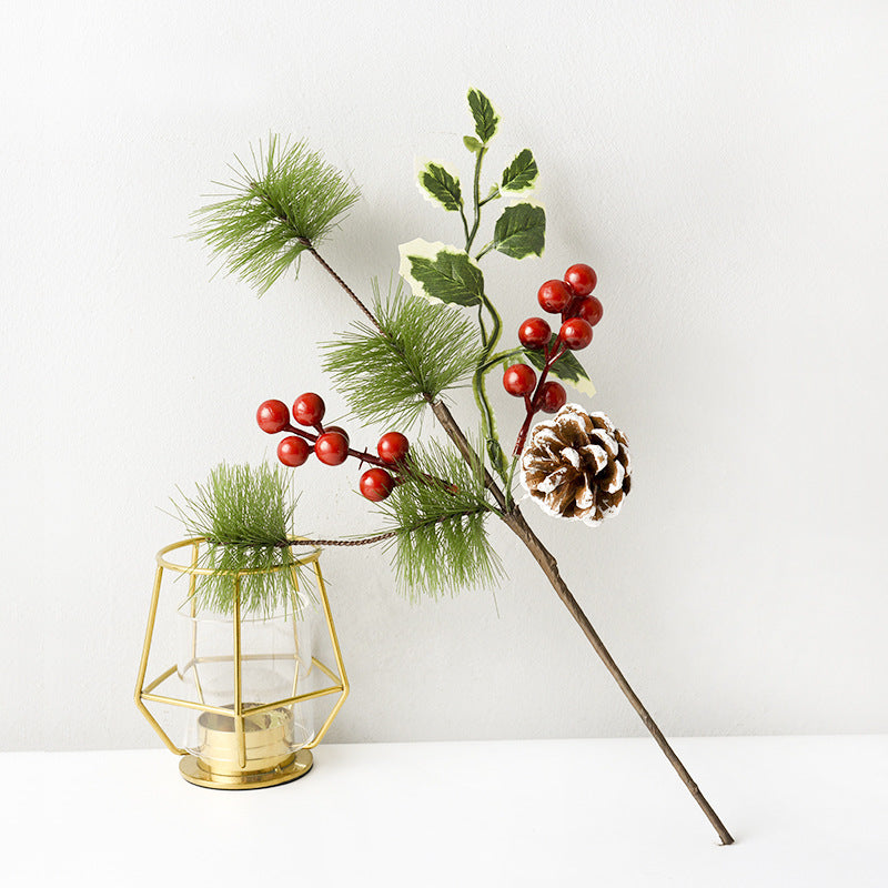Hojas de pino artificiales de PVC con simulación de agujas de pino, ideales para decorar festivales navideños, como tiras de agujas de pino artificiales (compra mínima: 2 unidades).