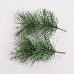 Hojas de pino artificiales de PVC con simulación de agujas de pino, ideales para decorar festivales navideños, como tiras de agujas de pino artificiales (compra mínima: 2 unidades).