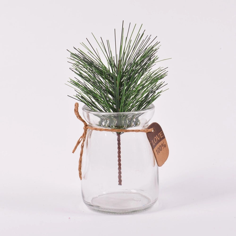 Hojas de pino artificiales de PVC con simulación de agujas de pino, ideales para decorar festivales navideños, como tiras de agujas de pino artificiales (compra mínima: 2 unidades).