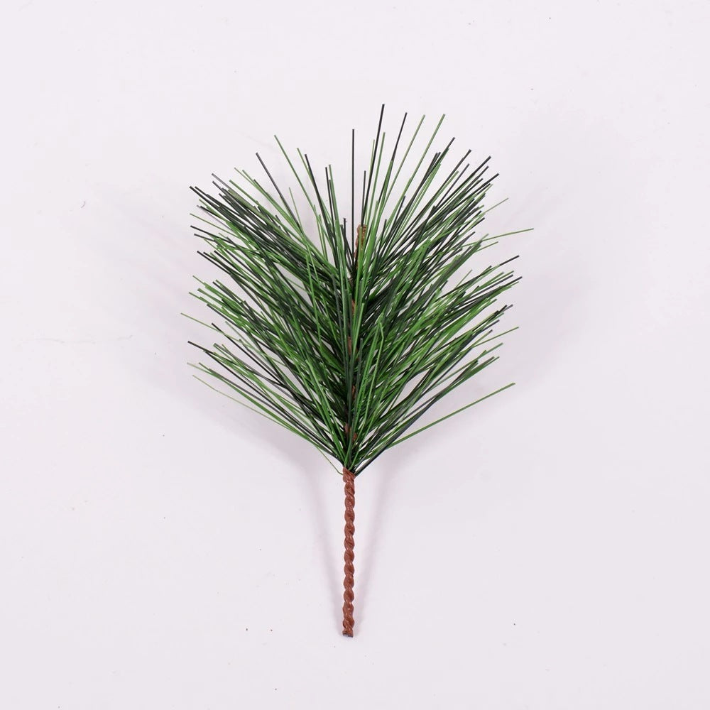 Hojas de pino artificiales de PVC con simulación de agujas de pino, ideales para decorar festivales navideños, como tiras de agujas de pino artificiales (compra mínima: 2 unidades).