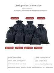 Nueva bolsa de lona con cordón, bolsa de embalaje para joyas, bolsita vacía, bolsa de tela Wenwan, bolsa de algodón y lino con cordón, venta al por mayor