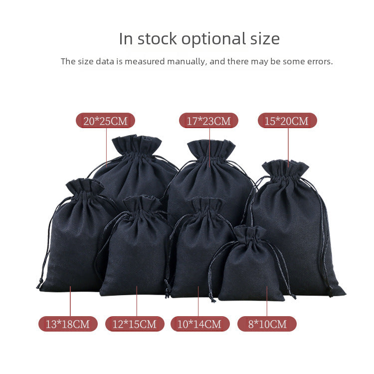 Nueva bolsa de lona con cordón, bolsa de embalaje para joyas, bolsita vacía, bolsa de tela Wenwan, bolsa de algodón y lino con cordón, venta al por mayor