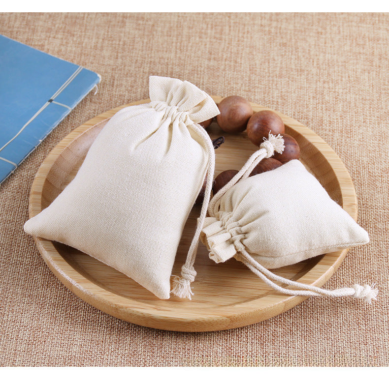 Nueva bolsa de lona con cordón, bolsa de embalaje para joyas, bolsita vacía, bolsa de tela Wenwan, bolsa de algodón y lino con cordón, venta al por mayor