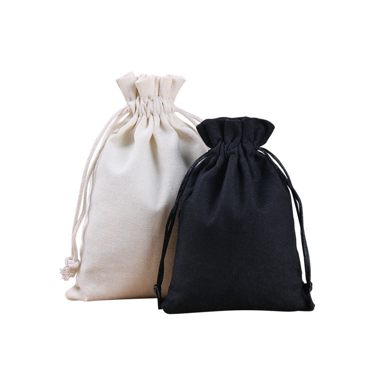 Nueva bolsa de lona con cordón, bolsa de embalaje para joyas, bolsita vacía, bolsa de tela Wenwan, bolsa de algodón y lino con cordón, venta al por mayor