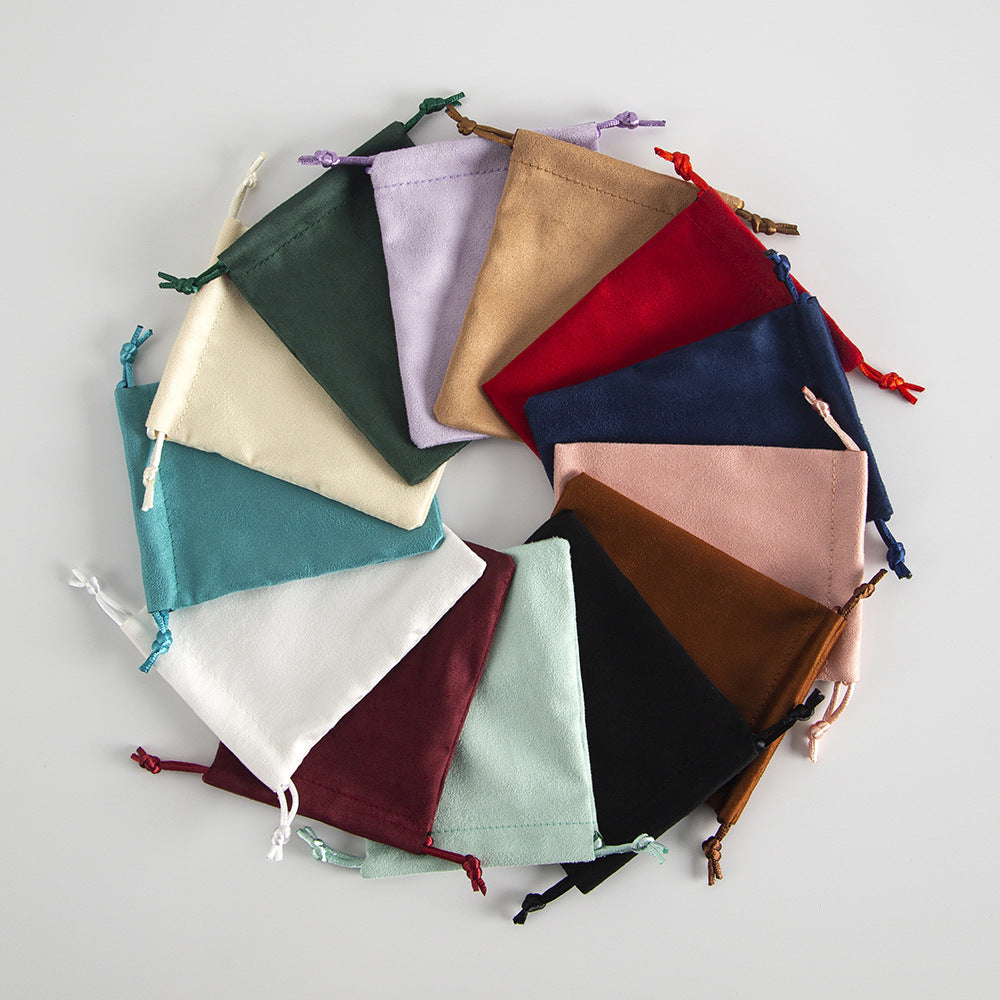 1 Piece Flannel Simple Style Daily Solid Color Jewelry Packaging Bags
