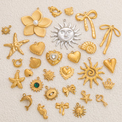 1 pieza 16,3 mm 33 mm 39 mm 304 acero inoxidable estrella de mar forma de corazón pez joyería accesorios colgante 