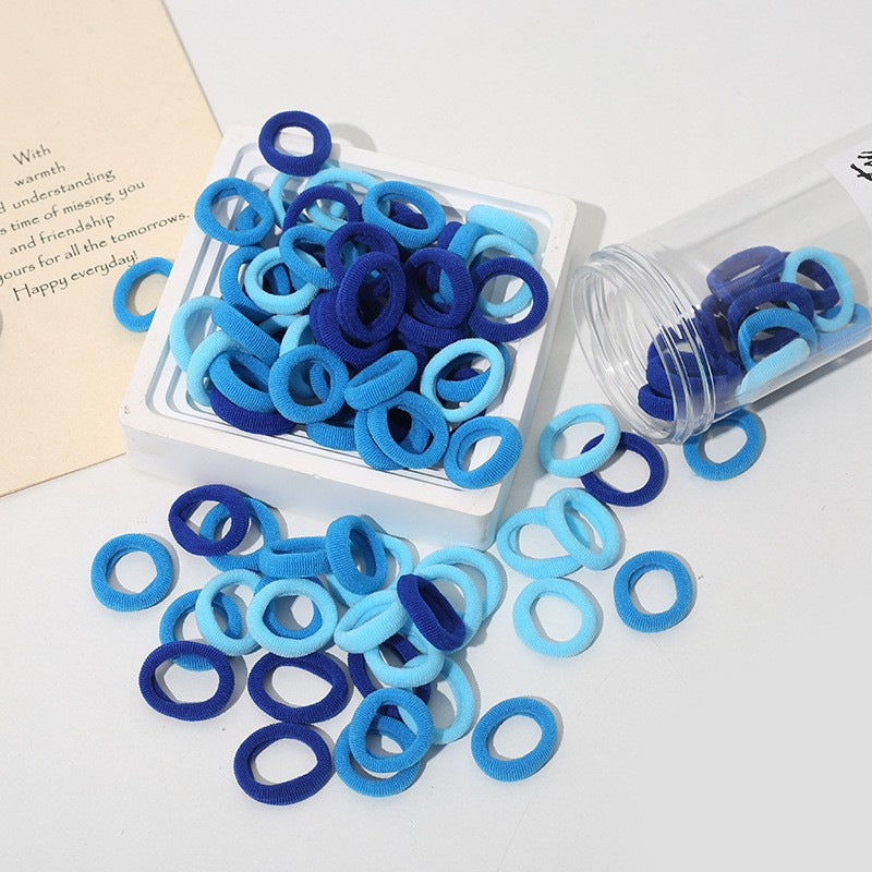 Banda de goma para el cabello para niñas, aro de toalla, cuerda para la cabeza, banda para el cabello sin costuras, anillo para el pulgar para bebés, accesorios para el cabello al por mayor (100 unidades, 10 unidades)