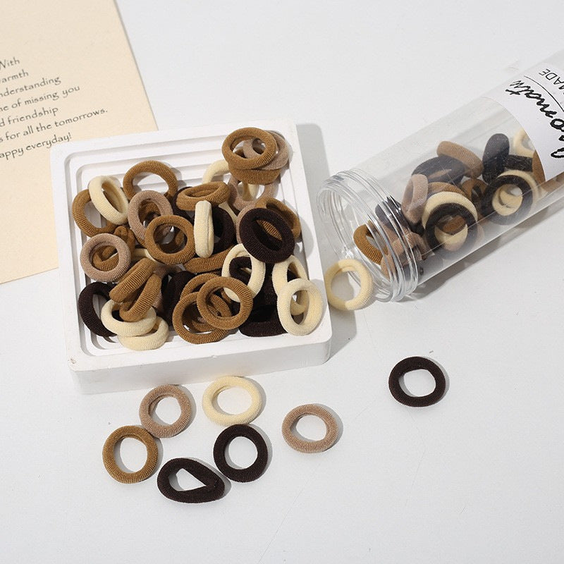 Banda de goma para el cabello para niñas, aro de toalla, cuerda para la cabeza, banda para el cabello sin costuras, anillo para el pulgar para bebés, accesorios para el cabello al por mayor (100 unidades, 10 unidades)