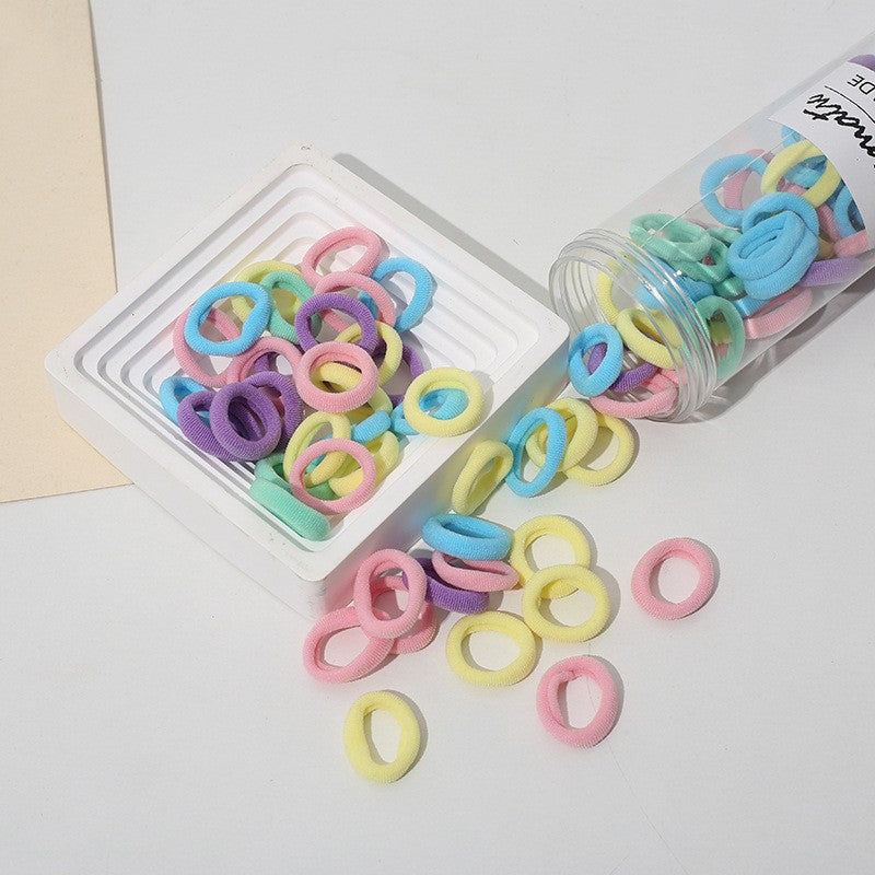 Banda de goma para el cabello para niñas, aro de toalla, cuerda para la cabeza, banda para el cabello sin costuras, anillo para el pulgar para bebés, accesorios para el cabello al por mayor (100 unidades, 10 unidades)