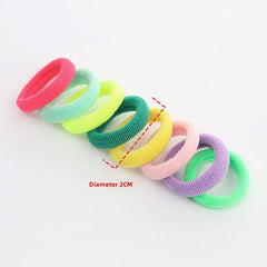Banda de goma para el cabello para niñas, aro de toalla, cuerda para la cabeza, banda para el cabello sin costuras, anillo para el pulgar para bebés, accesorios para el cabello al por mayor (100 unidades, 10 unidades)