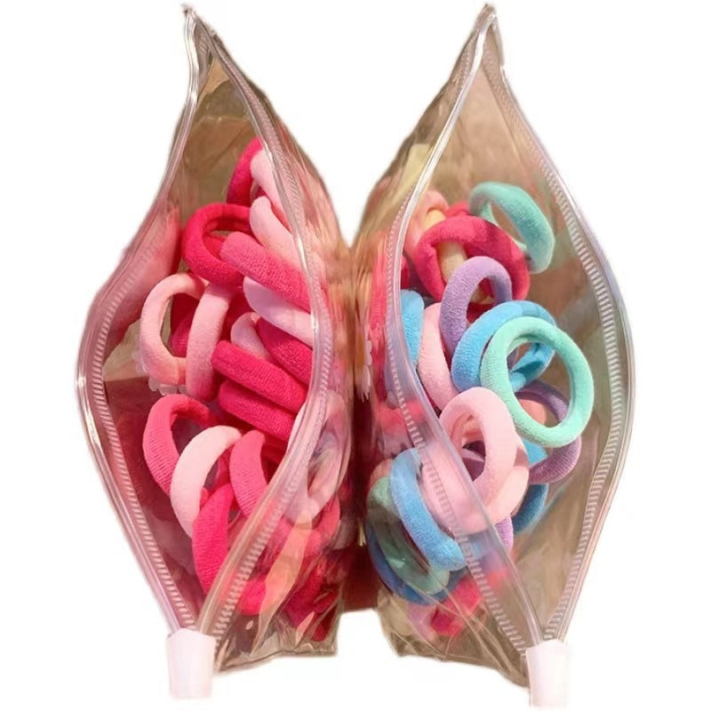 Banda de goma para el cabello para niñas, aro de toalla, cuerda para la cabeza, banda para el cabello sin costuras, anillo para el pulgar para bebés, accesorios para el cabello al por mayor (100 unidades, 10 unidades)
